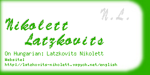 nikolett latzkovits business card